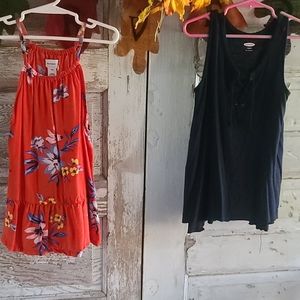 2 Old Navy tanks girls size 6-8